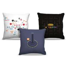 Combo de almofadas 40 x 40 cm (3und.) Nerderia e Lojaria atari 01 colorido