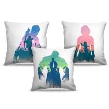 Combo de almofadas 40 x 40 cm (3und.) Nerderia e Lojaria avengers 02 colorido