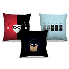 Combo de almofadas 40 x 40 cm (3und.) Nerderia e Lojaria batman 01 colorido
