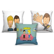 Combo de almofadas 40 x 40 cm (3und.) Nerderia e Lojaria beavis e butt head 01 colorido