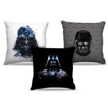 Combo de almofadas 40 x 40 cm (3und.) Nerderia e Lojaria darth vader 01 colorido