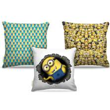 Combo de almofadas 40 x 40 cm (3und.) Nerderia e Lojaria minions combo 04 colorido