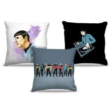 Combo de almofadas 40 x 40 cm (3und.) Nerderia e Lojaria spock 01 colorido