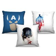 Combo de almofadas 45 x 45 cm (3und.) Nerderia e Lojaria capitao america 01 colorido