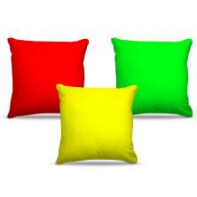 Combo de almofadas 45 x 45 cm (3und.) Nerderia e Lojaria claras colorido