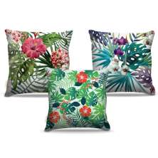 Combo de almofadas 45 x 45 cm (3und.) Nerderia e Lojaria flores colorido