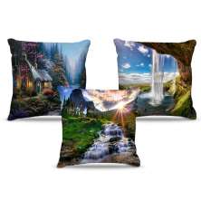 Combo de almofadas 45 x 45 cm (3und.) Nerderia e Lojaria paisagens colorido