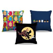 Combo de almofadas 45 x 45 cm (3und.) Nerderia e Lojaria tintim colorido