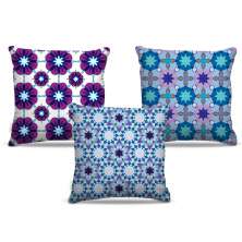 Combo de almofadas 45 x 45 cm (3und.) Nerderia e Lojaria vintage 03 colorido