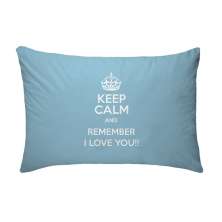 Fronha Para Travesseiro Nerderia Keep Calm And Remember I Love You Azul