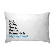 Fronha Para Travesseiro Nerderia My Boyfriend Branco