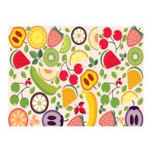 Jogo Americano (Kit 4 Unidades) Nerderia e Lojaria _frutas colorido