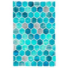 Pano De Prato Descorativo Nerderia e Lojaria azul geometrico colorido