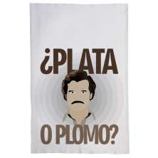 Pano De Prato Nerderia Narcos Plata O Plomo