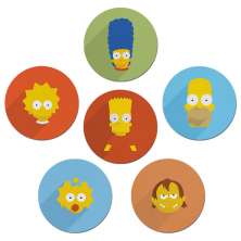 Porta Copos Nerderia e Lojaria simpsons colorido