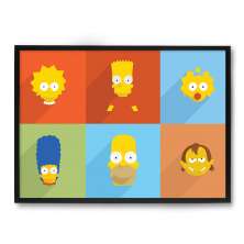 Quadro / Poster Nerderia Simpsons Minimalista