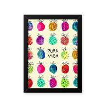 Quadro Abacaxi Pura Vida 23X33