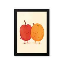 Quadro Amizade Frutas 23X33