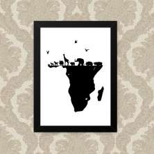 Quadro Animais Africa 33X43cm
