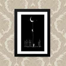 Quadro Astronauta Lua 23X33