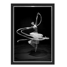 Quadro Caixa  33x43 cm (Com Led) Lojaria e Nerderia. ginastica fita 01 preto