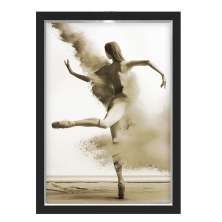 Quadro Caixa  33x43 cm (Com Led) Lojaria e Nerderia. move sepia preto