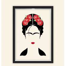 Quadro Caixa 23X33cm Frida Flor