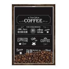 Quadro Caixa 23x33 Nerderia e Lojaria graos cafe premium quality preto