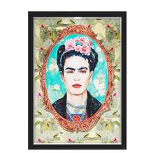 Quadro Caixa Com Led Frida Espelho