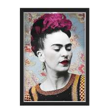 Quadro Caixa Com Led Frida Floral