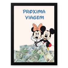 Quadro Caixa MAPA 33x43 cm (Com Led) Lojaria e Nerderia. viagens mm preto