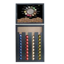 Quadro Caixa Porta Capsulas de Café Nespresso 33x70cm (Com Led) Nerderia e Lojaria tipos de cafe preto