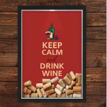 Quadro Caixa Porta Rolhas Vinho Drink Wine