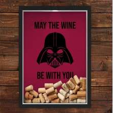 Quadro Caixa Porta Rolhas Vinho Vader Wine