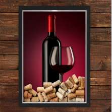 Quadro Caixa Porta Rolhas Vinho Vinho