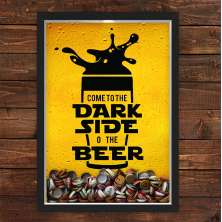 Quadro Caixa Porta Tampinha Cerveja Come To The Beer Side