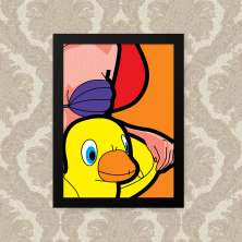 Quadro Decorativo 23x33cm Nerderia e Lojaria ariel preto