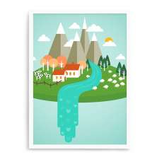 Quadro Decorativo 23x33cm Nerderia e Lojaria branco casa se campo branco