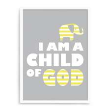 Quadro Decorativo 23x33cm Nerderia e Lojaria branco child of god elefante branco