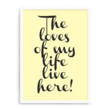 Quadro Decorativo 23x33cm Nerderia e Lojaria branco love of my life branco