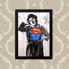 Quadro Decorativo 23x33cm Nerderia e Lojaria chaplin man preto