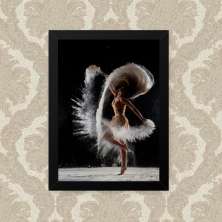 Quadro Decorativo 23x33cm Nerderia e Lojaria dança poeira preto