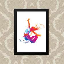 Quadro Decorativo 23x33cm Nerderia e Lojaria dancing splash preto