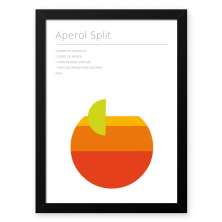 Quadro Decorativo 23x33cm Nerderia e Lojaria drinks aperol branco