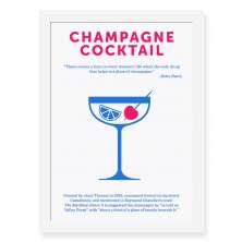 Quadro Decorativo 23x33cm Nerderia e Lojaria drinks champagne preto