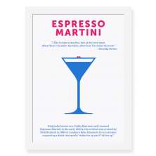 Quadro Decorativo 23x33cm Nerderia e Lojaria drinks espresso martini preto
