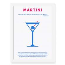 Quadro Decorativo 23x33cm Nerderia e Lojaria drinks martini preto