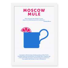 Quadro Decorativo 23x33cm Nerderia e Lojaria drinks moscow mule preto