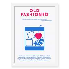 Quadro Decorativo 23x33cm Nerderia e Lojaria drinks old preto