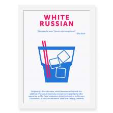 Quadro Decorativo 23x33cm Nerderia e Lojaria drinks russian preto